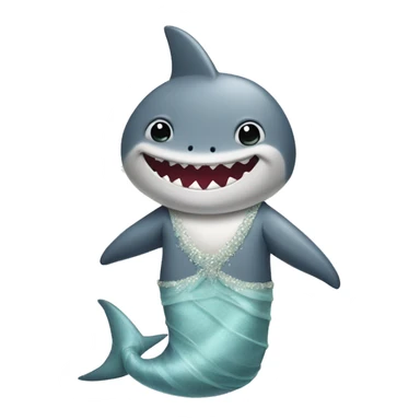 Shark with a weading dress sticker