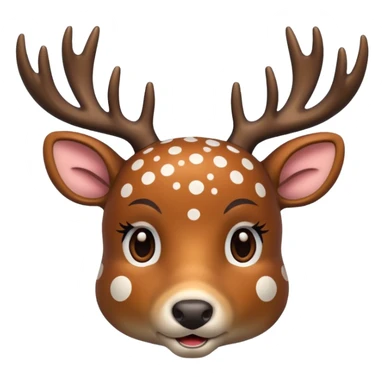 polka dot deer sticker