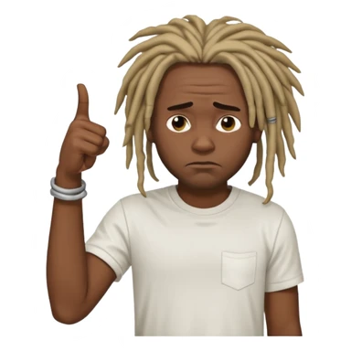 Thumbs down black skinned guys with dreads with his thumbs pointing down sticker