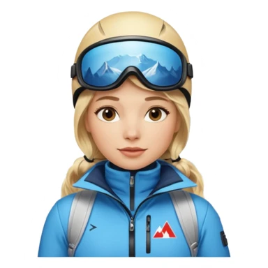 Woman Skiing, Background Matterhorn sticker
