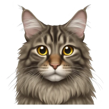 Maine Coon with a fly on his nose sticker