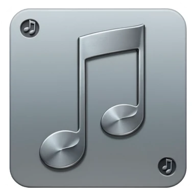 mac os music note metal mute sound sticker