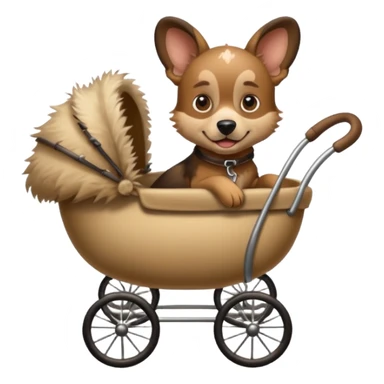wild dog in a pram sticker