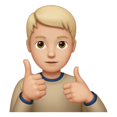 Person pointing with thumb to the side and side eyeing  sticker