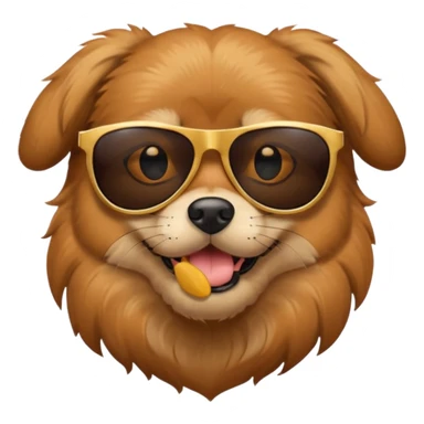 dog with total black sunglasses sticker