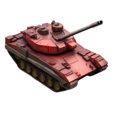 t90 tank made from fresh meat with blood sticker