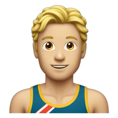 Zwemmende triatleet sticker