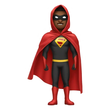 RED SUPERHERO CAPE sticker