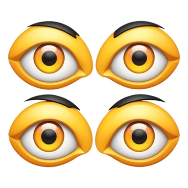 cartoon eyes looking straight ahead sticker