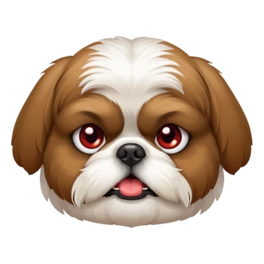 Shih Tzu dog drunk and tired sticker