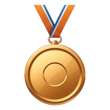 gold medal with no engraved on it sticker