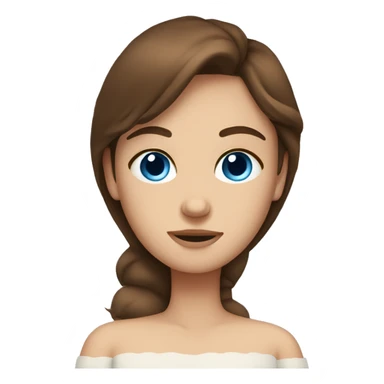 Sleep, girl with brown hair, blue eyes in bed sticker