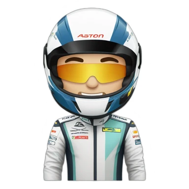 Fernando Alonso with Aston Martin F1 suit sticker