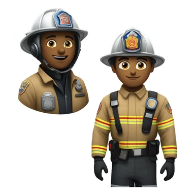 Firefighter cop sticker
