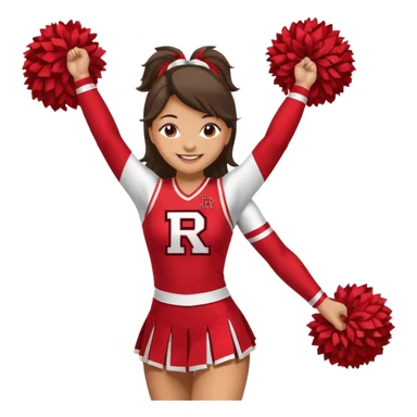 Rutgers full body Cheerleader sticker