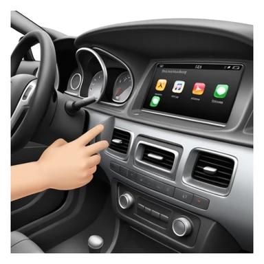 hands removing car dashboard panel, disassembling car interior sticker