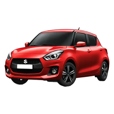 Black cat driving red suzuki swift sticker