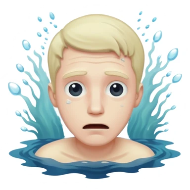 bruntte Man drowning sticker