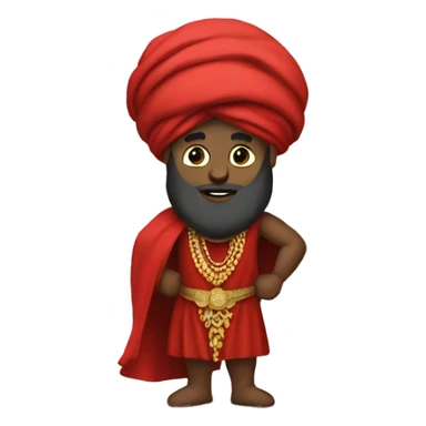 A caliph with big turban and red clothes sticker