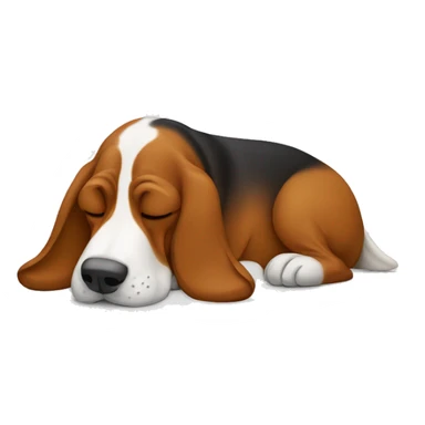 Basset hound sleeping sticker