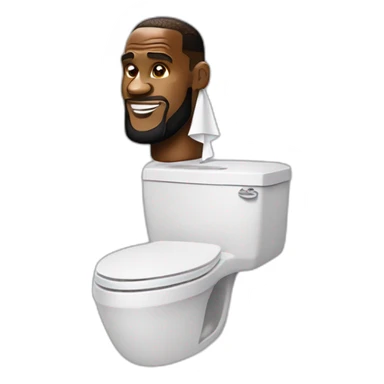 Lebron James avec un rouleau de papier toilettes  sticker
