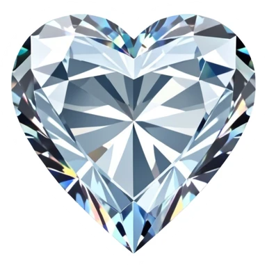 Heart shaped 56-carat crystal diamond sticker