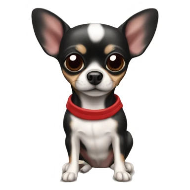 vw beetle red black chihuahua sticker