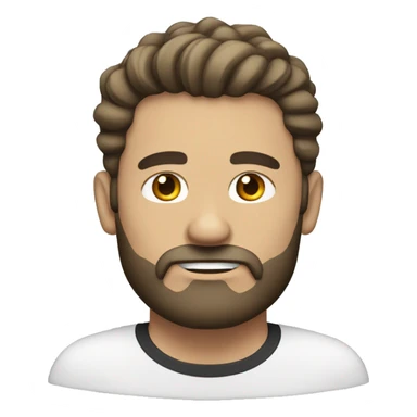 Hombre blanco con barba, pelo canoso  sticker