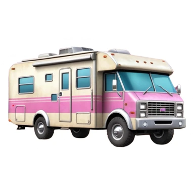 Aerodynamic Streamlined dilapidated hillbilly-Barbie Vader styled motor home rv off-roading rock-climbing 4x4 desert Winnebago party monster truck  sticker