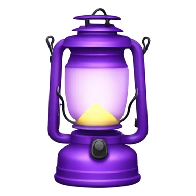 Realistic tlight purple camping lantern sticker