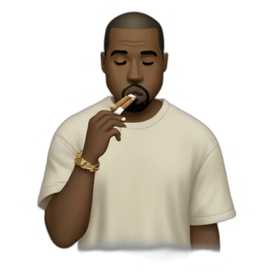 kanye west smoking a cig sticker