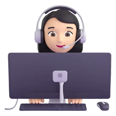 person streaming on webcam with computer sticker