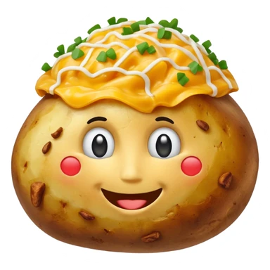 Happy loaded baked potato smiling sticker