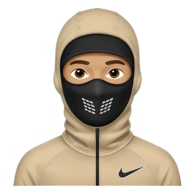 Hombre con pasamontañas nike sticker