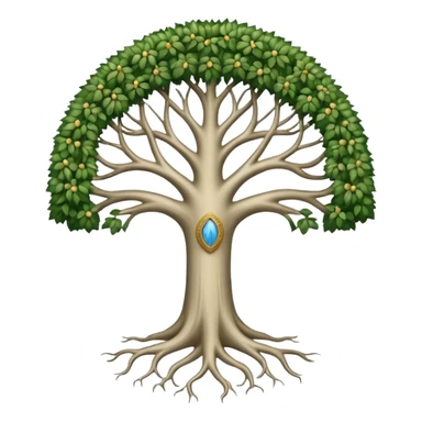The white Irminsul Tree of Life sticker