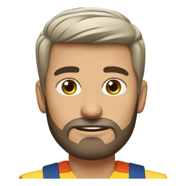 hombre moreno musculoso pero atletico de barba y cabello rapado cocinando sticker