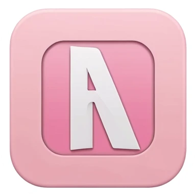 Netflix aesthetic "N" logo in pastel pink sticker