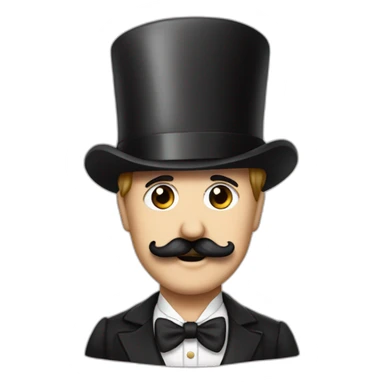 lbtq kaiser with mustaches like charlie chaplin sticker