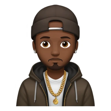 Jezzy, Rapper dark brown hair sticker