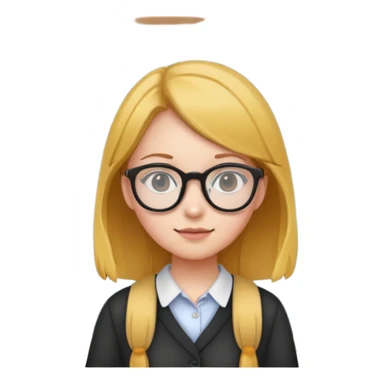 a girl staying in front of blackboard and teaching us something sticker