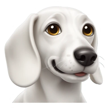 White dachshund with husky  sticker