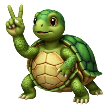 Turtle giving the middle finger sticker