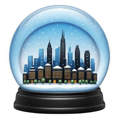 City skyline globe sticker