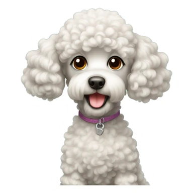 cute poodle sticker