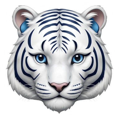White tiger blue eyes sticker