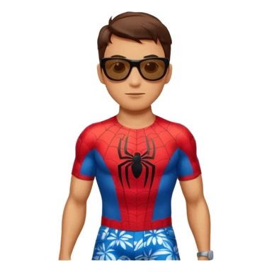 Spider-Man on vacation sticker