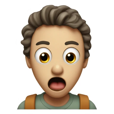 very shocked emoji face holding a blunt sticker