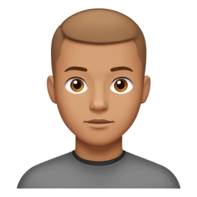 guy with light brown hair buzz cut strong sticker