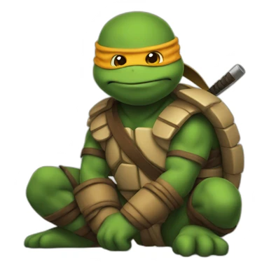Tortue ninja michelangelo sticker