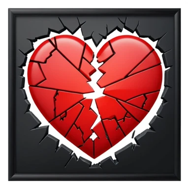 Black heartbreak from the middle sticker